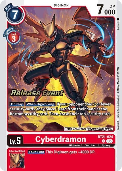 Image for Cyberdramon (BT21-024 U) (BT21_PR) - Digimon Card Game