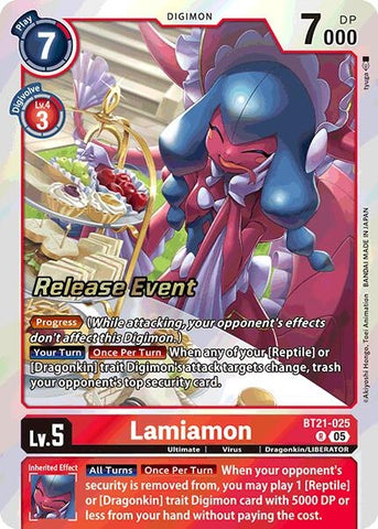 Image for Lamiamon (BT21-025 R) (BT21_PR) - Digimon Card Game