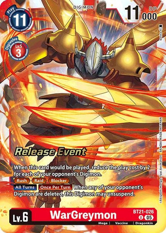 Image for WarGreymon (BT21-026 U) (BT21_PR) - Digimon Card Game
