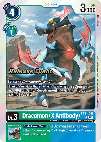 Image for Dracomon (X Antibody) (BT21-046 R) (BT21_PR) - Digimon Card Game