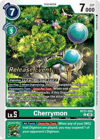Image for Cherrymon (BT21-050 U) (BT21_PR) - Digimon Card Game