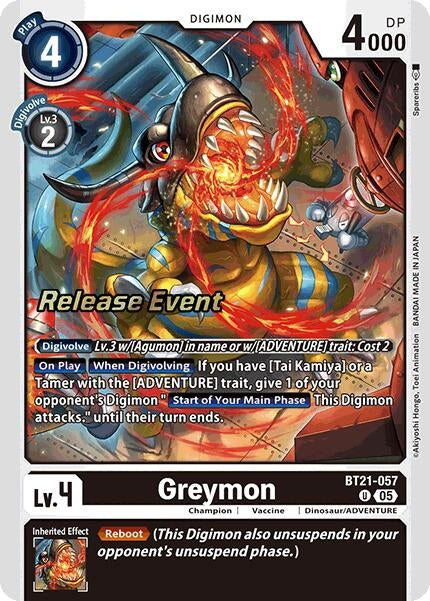 Image for Greymon (BT21-057 U) (BT21_PR) - Digimon Card Game
