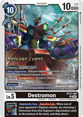 Image for Destromon (BT21-060 U) (BT21_PR) - Digimon Card Game