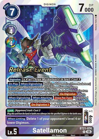 Image for Satellamon (BT21-074 R) (BT21_PR) - Digimon Card Game