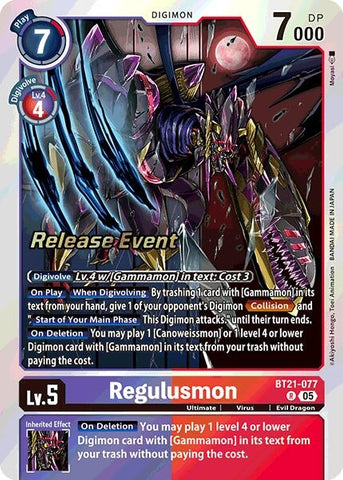 Image for Regulusmon (BT21-077 R) (BT21_PR) - Digimon Card Game