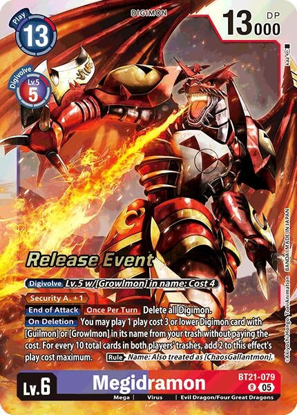 Image for Megidramon (BT21-079 R) (BT21_PR) - Digimon Card Game
