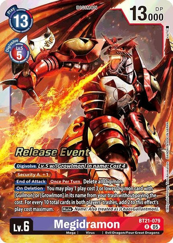 Image for Megidramon (BT21-079 R) (BT21_PR) - Digimon Card Game
