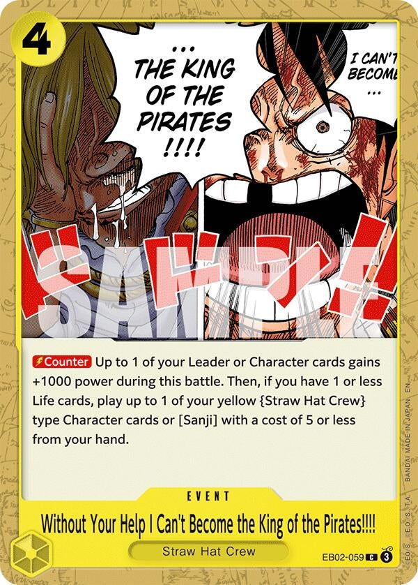 Image for Without Your Help I Can't Become the King of the Pirates!!!! (EB02-059) (Extra Booster: Anime 25th Collection) - One Piece Card Game