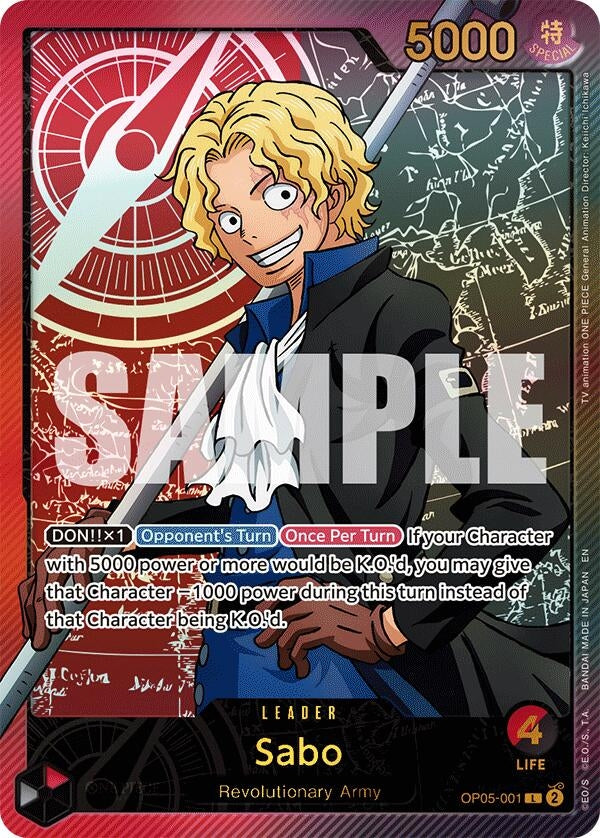 Image for Sabo (SP) (OP05-001) (Extra Booster: Anime 25th Collection) - One Piece Card Game