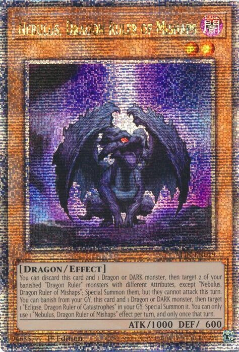 Image for Nebulus, Dragon Ruler of Mishaps (Quarter Century Secret Rare) (ALIN-EN019) (Alliance Insight) - YuGiOh