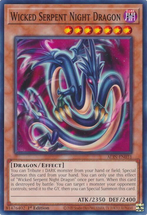 Image for Wicked Serpent Night Dragon (ALIN-EN031) (Alliance Insight) - YuGiOh