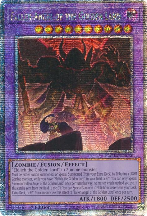 Image for Fallen Angel of the Golden Land (Quarter Century Secret Rare) (ALIN-EN036) (Alliance Insight) - YuGiOh
