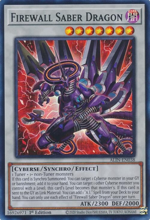Image for Firewall Saber Dragon (ALIN-EN038) (Alliance Insight) - YuGiOh