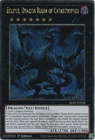 Image for Eclipse, Dragon Ruler of Catastrophes (Quarter Century Secret Rare) (ALIN-EN048) (Alliance Insight) - YuGiOh