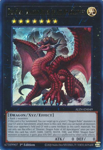 Image for Disaster, Dragon Ruler of All Apocalypses (ALIN-EN049) (Alliance Insight) - YuGiOh