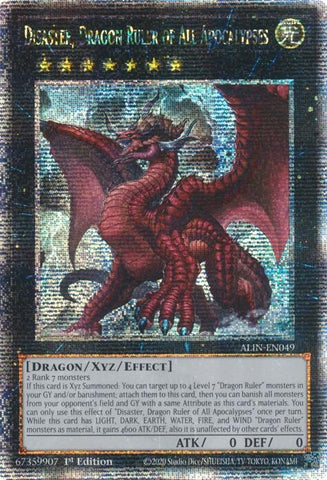 Image for Disaster, Dragon Ruler of All Apocalypses (Quarter Century Secret Rare) (ALIN-EN049) (Alliance Insight) - YuGiOh
