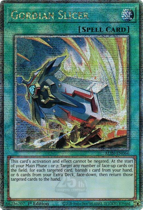 Image for Gordian Slicer (Quarter Century Secret Rare) (ALIN-EN066) (Alliance Insight) - YuGiOh