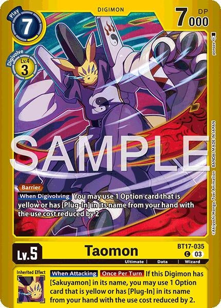 Image for Taomon (BT17-035 C) (Limited Card Pack -Billion Bullet-) (LM-06) - Digimon Card Game