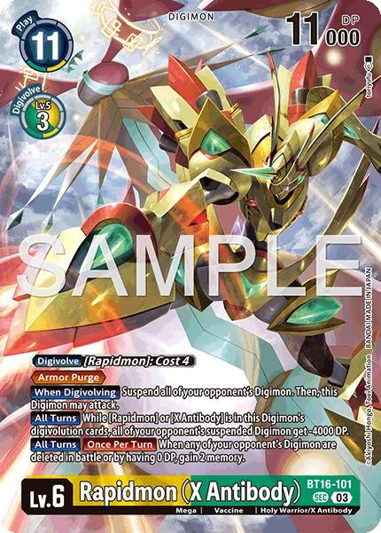 Image for Rapidmon (X Antibody) (BT16-101 SEC) (Limited Card Pack -Billion Bullet-) (LM-06) - Digimon Card Game