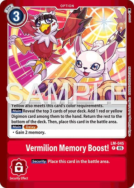 Image for Vermillion Memory Boost! (LM-045 P) (Limited Card Pack -Billion Bullet-) (LM-06) - Digimon Card Game