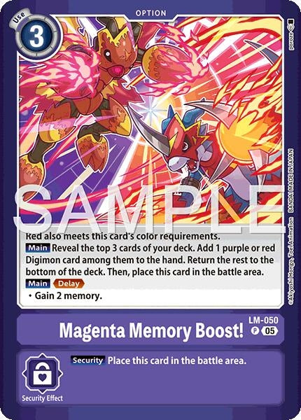 Image for Magenta Memory Boost! (LM-050 P) (Limited Card Pack -Billion Bullet-) (LM-06) - Digimon Card Game