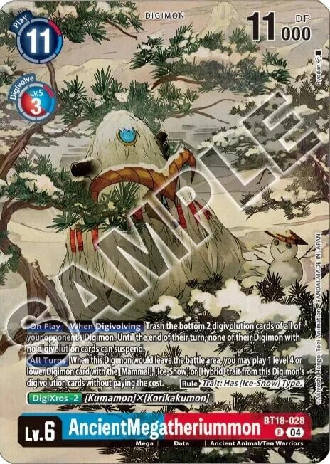 Image for AncientMegatheriummon (Tamer's Selection Box Ver. Championship 2024) (BT18-028 R) (Release Special Booster 2.0) (BT18-19) - Digimon Card Game