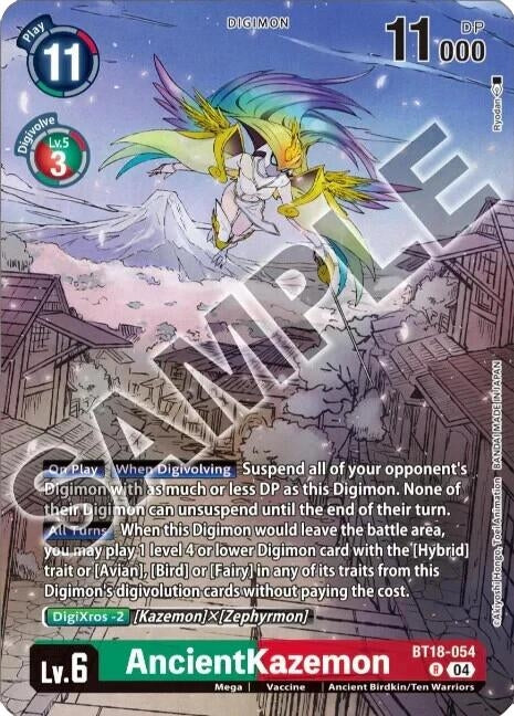 Image for AncientKazemon (Tamer's Selection Box Ver. Championship 2024) (BT18-054 R) (Release Special Booster 2.0) (BT18-19) - Digimon Card Game