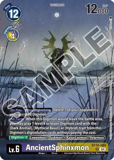 Image for AncientSphinxmon (Tamer's Selection Box Ver. Championship 2024) (BT18-084 R) (Release Special Booster 2.0) (BT18-19) - Digimon Card Game