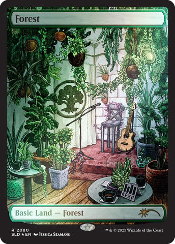 Image for Forest (2080) (Rainbow Foil) (2080) (Secret Lair Drop Series) - Magic: The Gathering