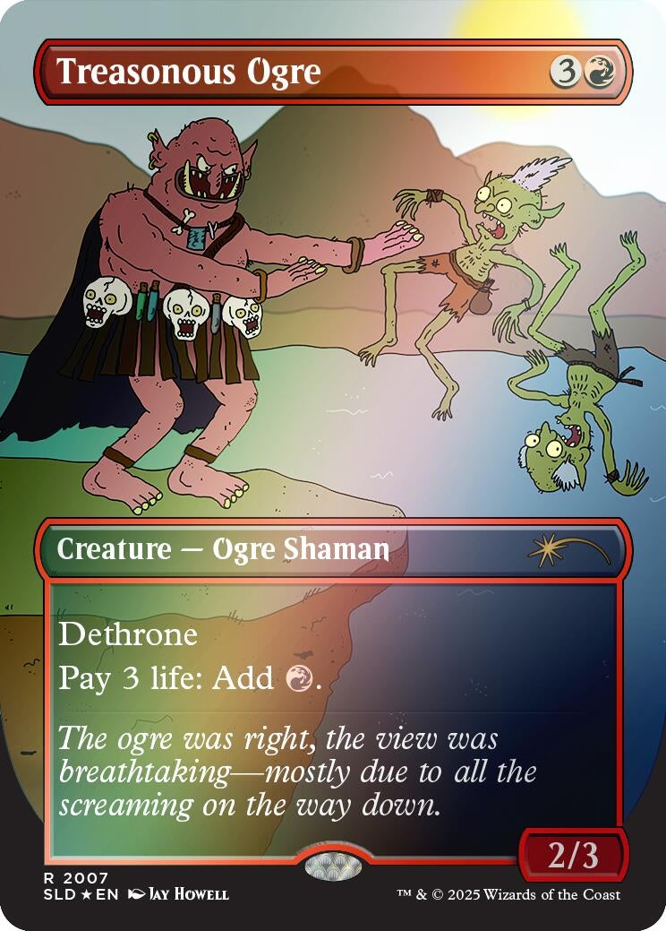 Image for Treasonous Ogre (Rainbow Foil) (2007) (Secret Lair Drop Series) - Magic: The Gathering