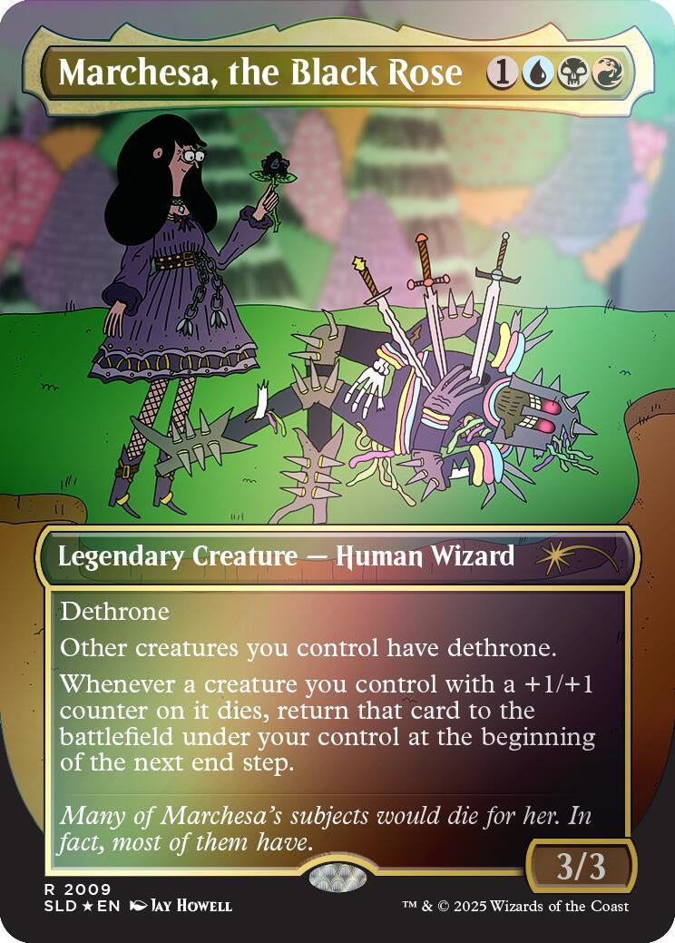 Image for Marchesa, the Black Rose (Rainbow Foil) (2009) (Secret Lair Drop Series) - Magic: The Gathering