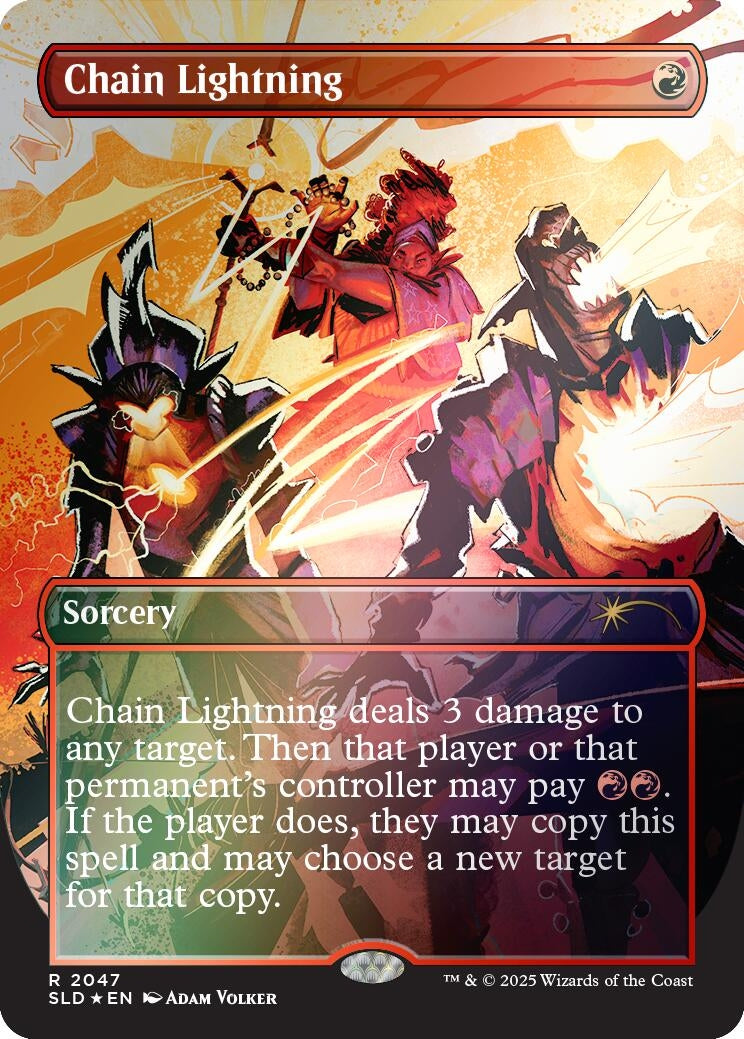 Image for Chain Lightning (2047) (Rainbow Foil) (2047) (Secret Lair Drop Series) - Magic: The Gathering
