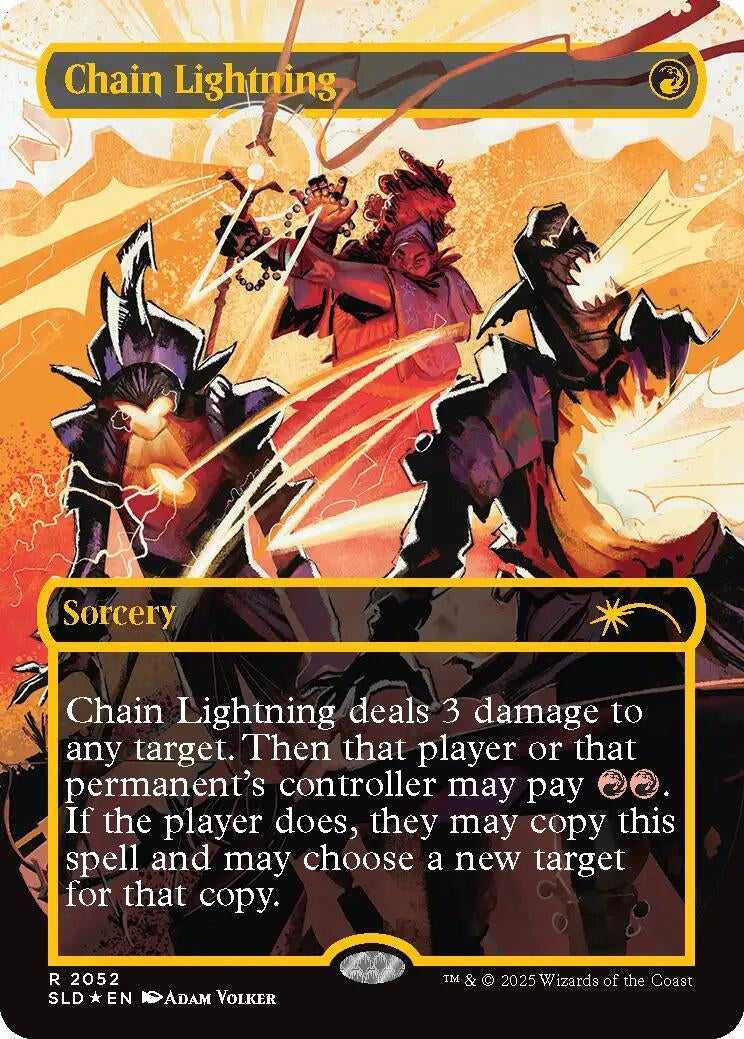 Image for Chain Lightning (2052) (Raised Foil) (2052) (Secret Lair Drop Series) - Magic: The Gathering