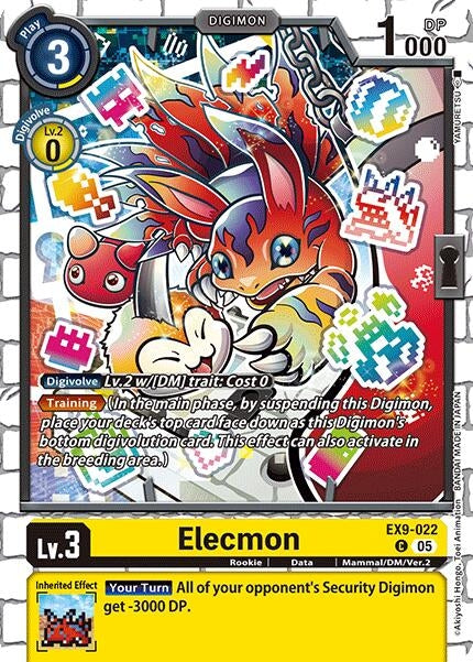 Image for Elecmon (EX9-022 C) (Versus Monsters) (EX-09) - Digimon Card Game