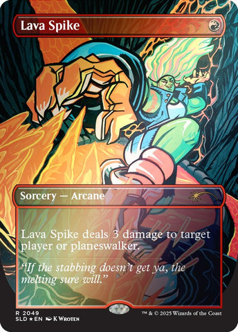 Image for Lava Spike (2049) (Rainbow Foil) (2049) (Secret Lair Drop Series) - Magic: The Gathering