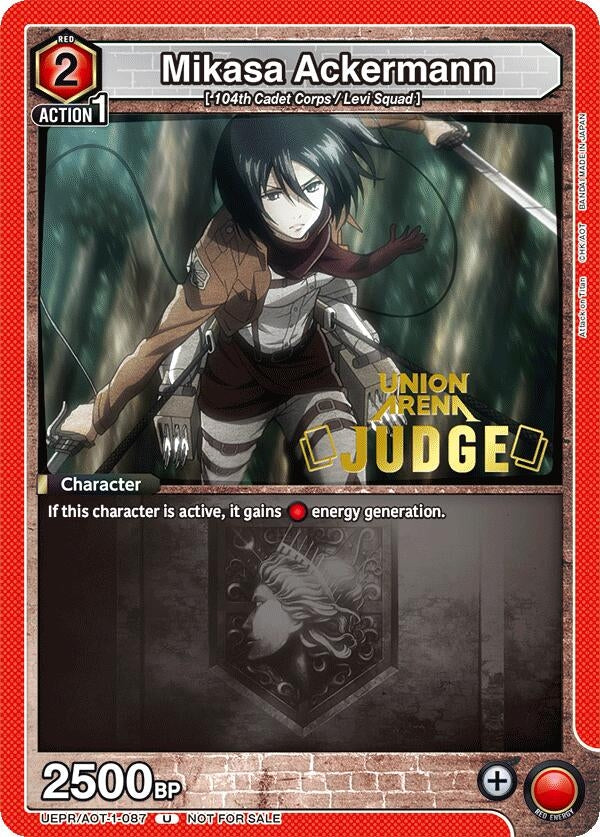 Image for Mikasa Ackermann (Judge Pack) (UEPR/AOT-1-087) - Union Arena