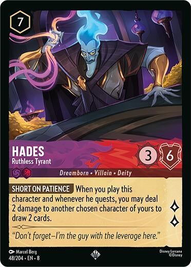 Image for Hades - Ruthless Tyrant (48/204) [Reign of Jafar] - Disney Lorcana