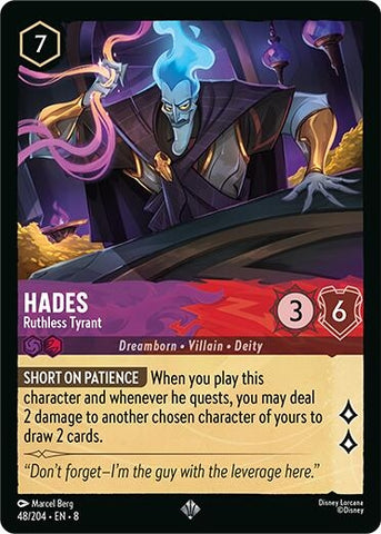 Image for Hades - Ruthless Tyrant (48/204) [Reign of Jafar] - Disney Lorcana