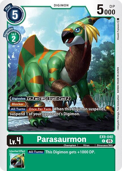 Image for Parasaurmon (EX9-040 C) (Versus Monsters) (EX-09) - Digimon Card Game