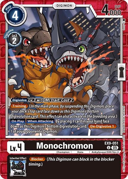 Image for Monochromon (EX9-051 U) (Versus Monsters) (EX-09) - Digimon Card Game