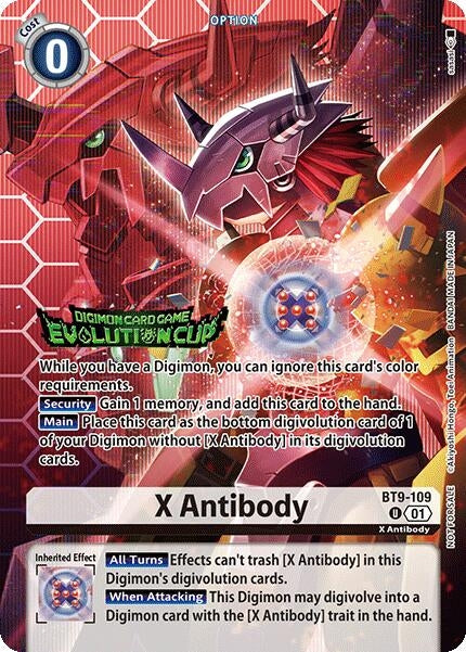 Image for X Antibody (Evolution Cup 2025 Vol. 1) (BT9-109 U) [X Record] - Digimon Card Game