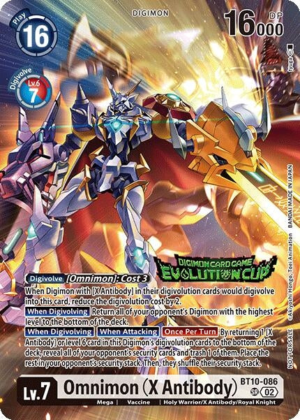 Image for Omnimon (X Antibody) (Evolution Cup 2025 Vol. 1) (BT10-086 SR) [Xros Encounter] - Digimon Card Game