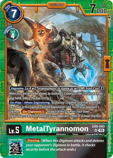Image for MetalTyrannomon (EX9-043 SR) (Versus Monsters) (EX-09) - Digimon Card Game