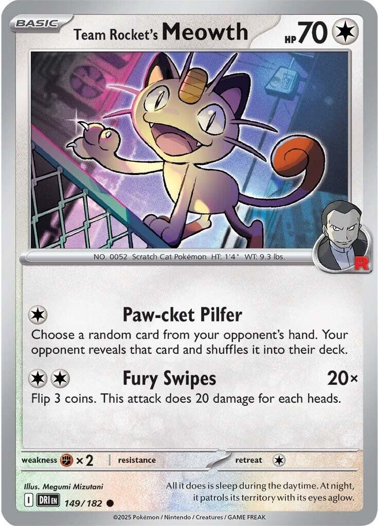 Image for Team Rocket's Meowth (149/182) (SV10: Destined Rivals) - Pokemon