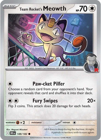 Image for Team Rocket's Meowth (149/182) (SV10: Destined Rivals) - Pokemon
