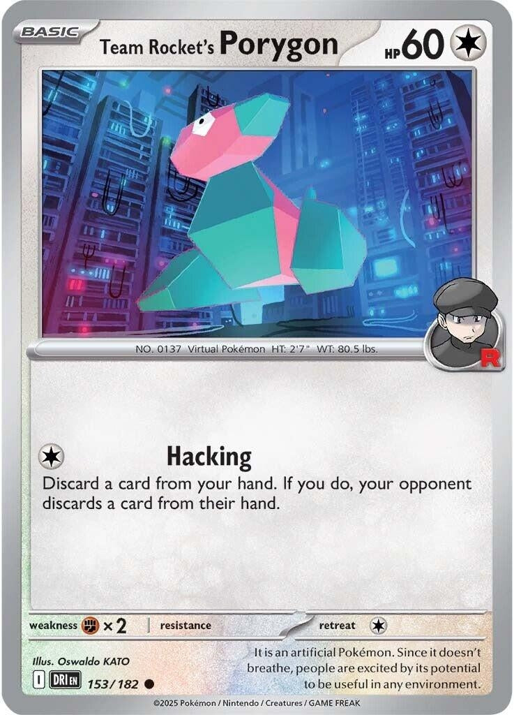 Image for Team Rocket's Porygon (153/182) (SV10: Destined Rivals) - Pokemon