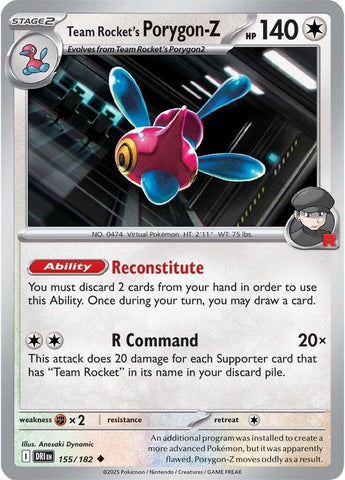 Image for Team Rocket's Porygon-Z (155/182) (SV10: Destined Rivals) - Pokemon