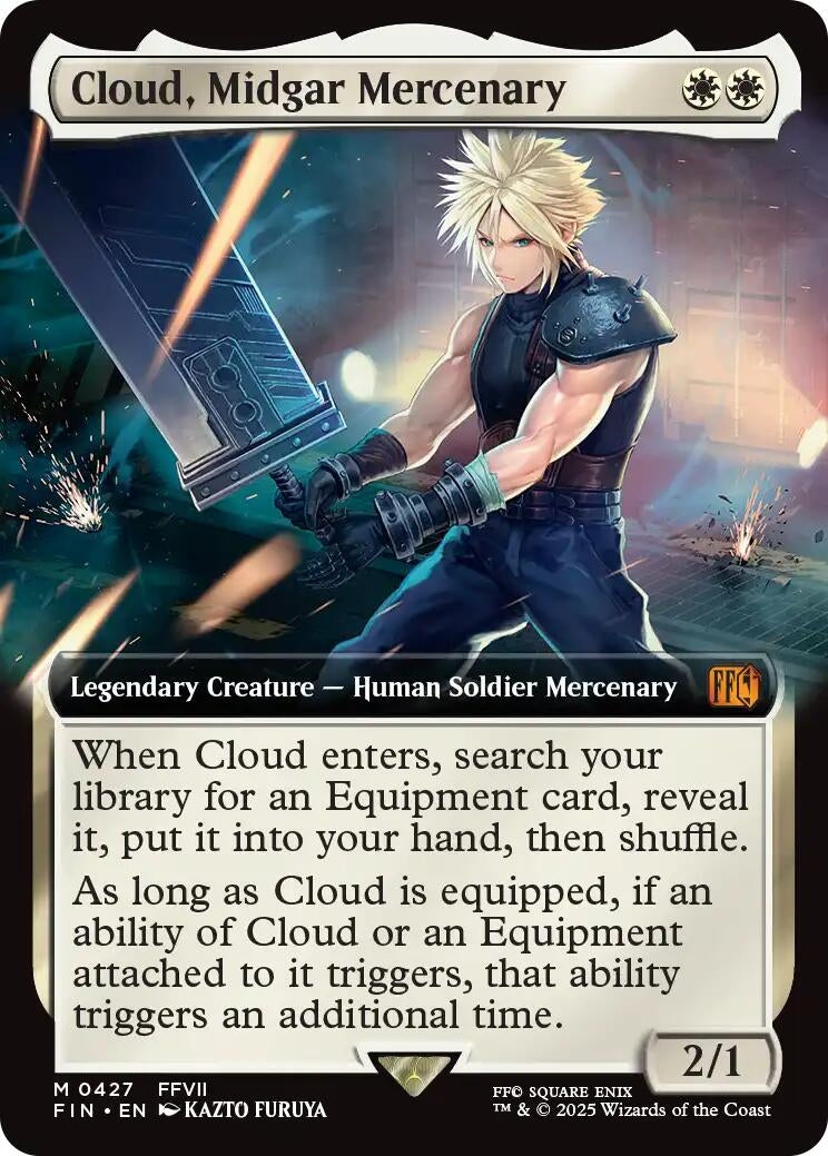 Image for Cloud, Midgar Mercenary (Extended Art) (427) (FINAL FANTASY) - Magic: The Gathering