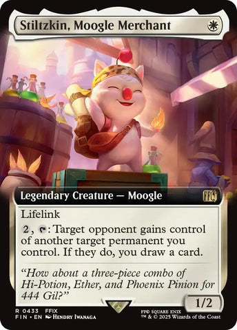 Image for Stiltzkin, Moogle Merchant (Extended Art) (433) (FINAL FANTASY) - Magic: The Gathering