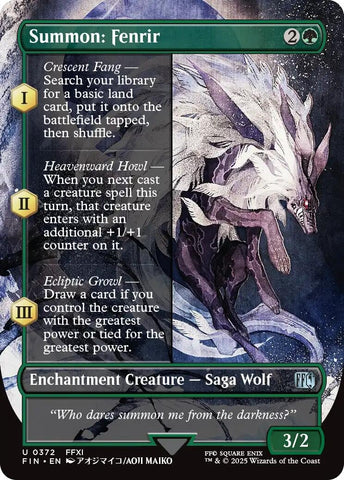 Image for Summon: Fenrir (Borderless) (372) (FINAL FANTASY) - Magic: The Gathering